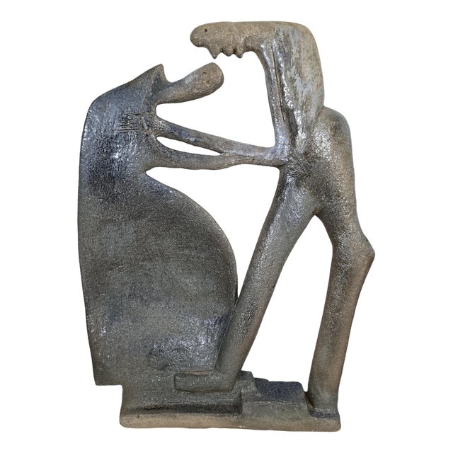 Ceramic Sculpture by Colette Coussy, France, 1980 For Sale