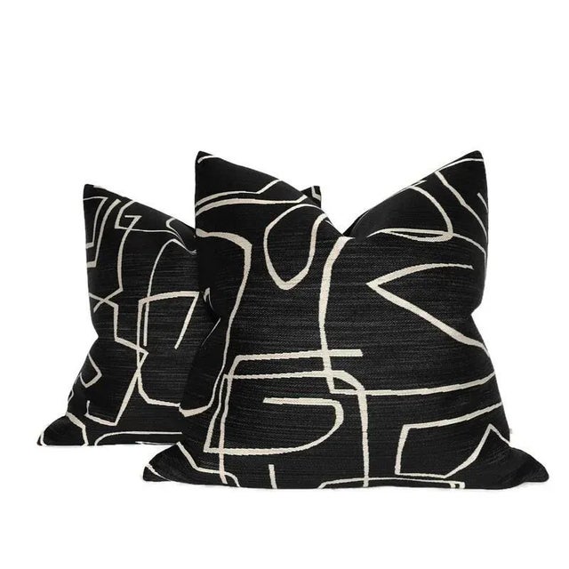 Abstract Onyx Pillow Cover For Sale - Image 4 of 5