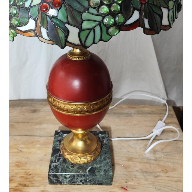 Large Modernist Lamp in the style of Tiffanys, 1950s For Sale - Image 6 of 7