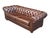 Vintage Cognac Brown Leather Chesterfield Sofa | Deep Tufted English Club Couch For Sale - Image 10 of 14