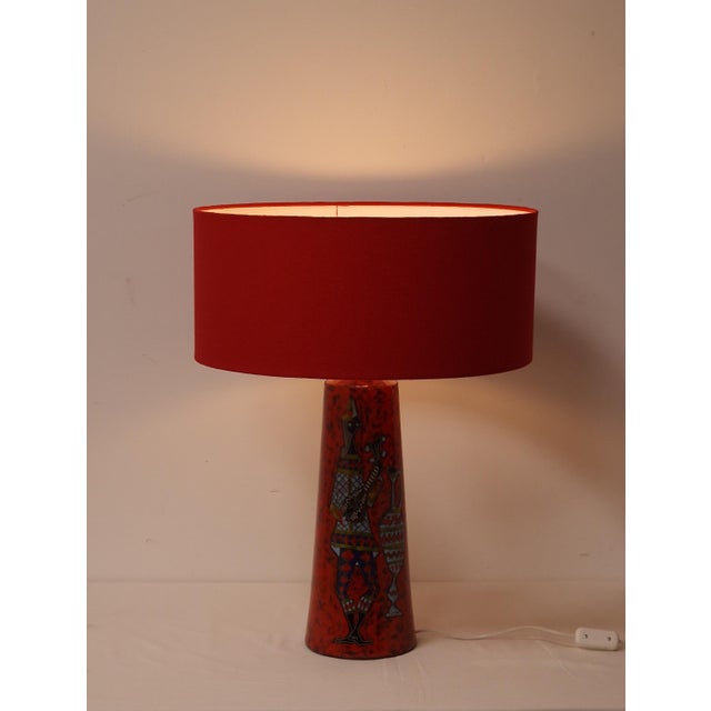 Mid-Century Modern Glazed Ceramic Table Lamp from Cemas in Sesto Fiorentino, 1950s For Sale - Image 3 of 13