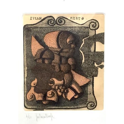 Fragment (Frammento) is an original etching realized by Gaetano Pompa. Very good conditions. Edition of 60 prints,...