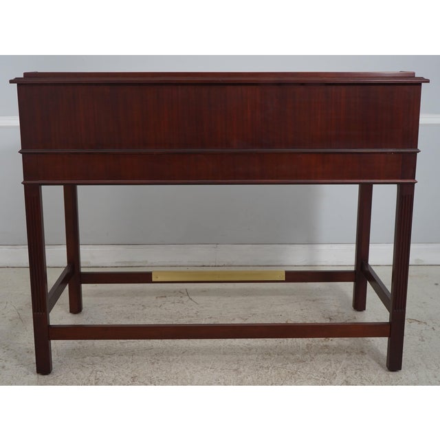 Jofco Mahogany Inlaid Bankers Architects Desk For Sale - Image 16 of 18