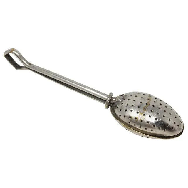 Mid 20th Century Vintage Silverplate Tea Infuser Steeper Strainer Spoon For Sale - Image 5 of 5