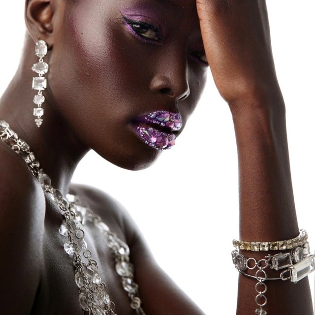 Kelly Earrings Base Metal, Grey For Sale - Image 4 of 4