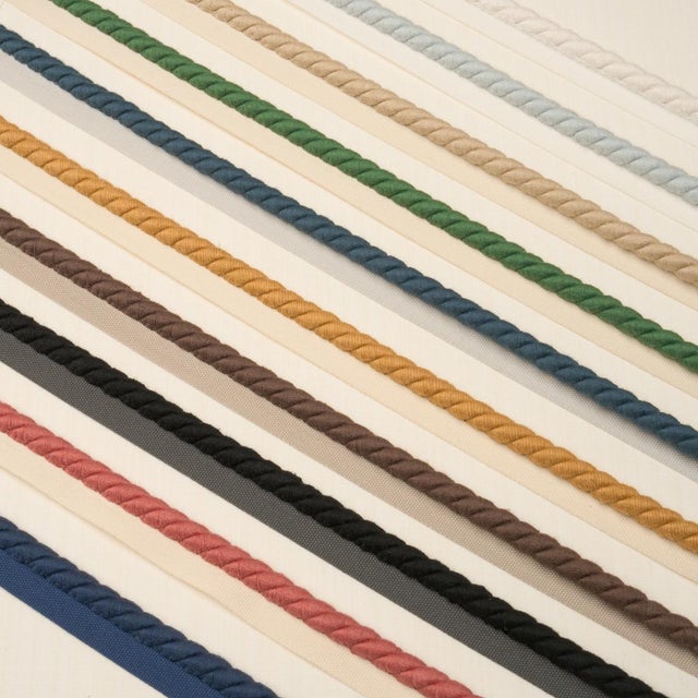 Traditional Schumacher Henley Cotton Cord Trim In Sky For Sale - Image 3 of 4