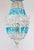 French Ceiling Light with Blue Crystals, 1960s For Sale - Image 6 of 8