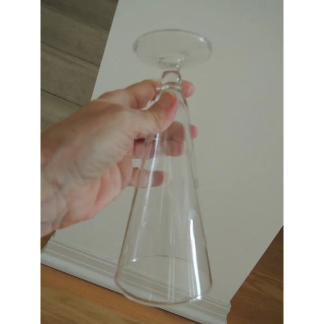 Transparent Anchor Hocking Frosted Coin Dot Etched Pilsner Glasses - Set of 6 For Sale - Image 8 of 13