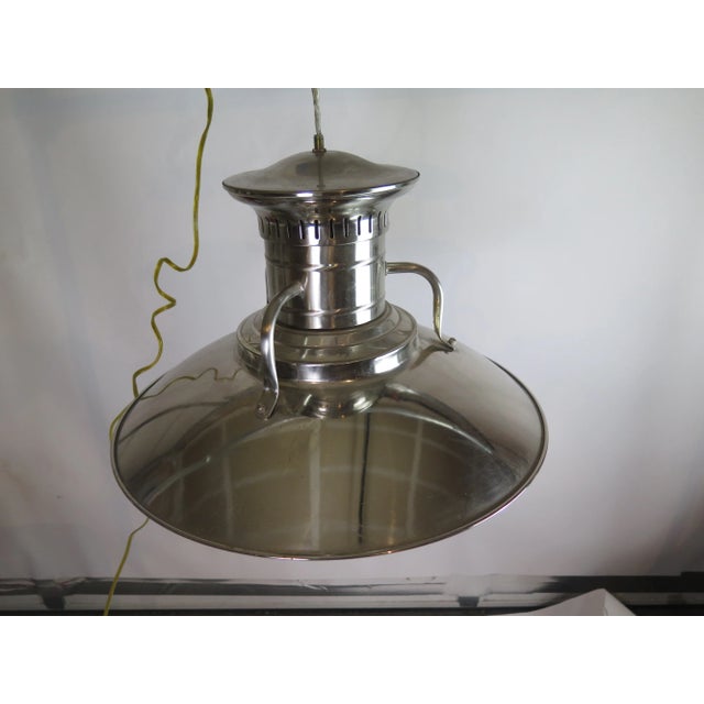 Large Vintage 1990s Stainless Steel Pendant For Sale In Boise - Image 6 of 6