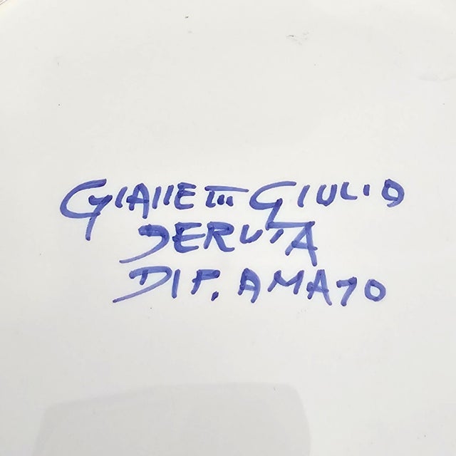 Late 20th Century Gialletti Giulio Deruta Hand-Painted Maiolica Biscotti Jar For Sale - Image 10 of 13