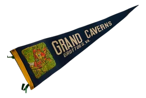 Vintage 1970s Grand Cave Pennant