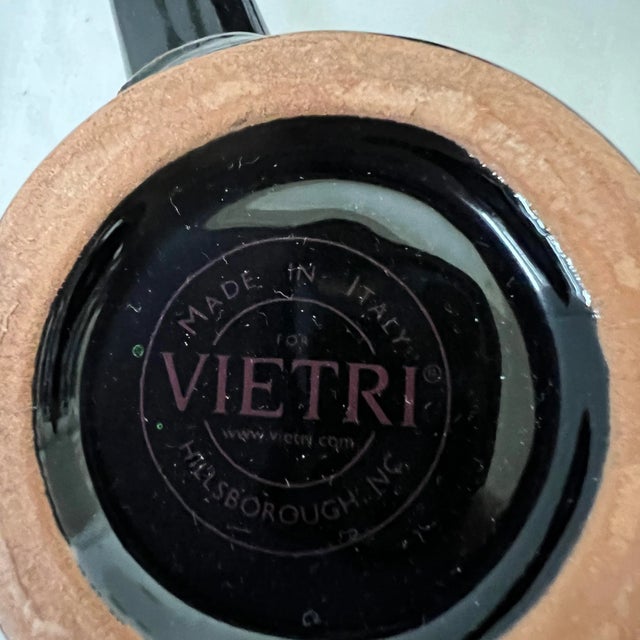 For your consideration a set of five Vietri Chiaroscuro coffee mugs. Outer black glaze with taupe interior. Measures 4.5”...