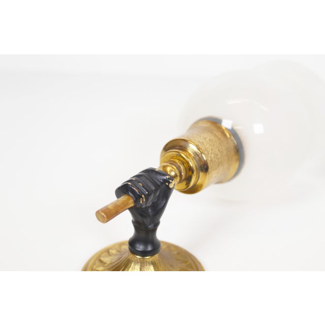 1950s Vintage Brass Torch Holding Hand Wall Sconces, 1950s, Set of 2 For Sale - Image 5 of 9