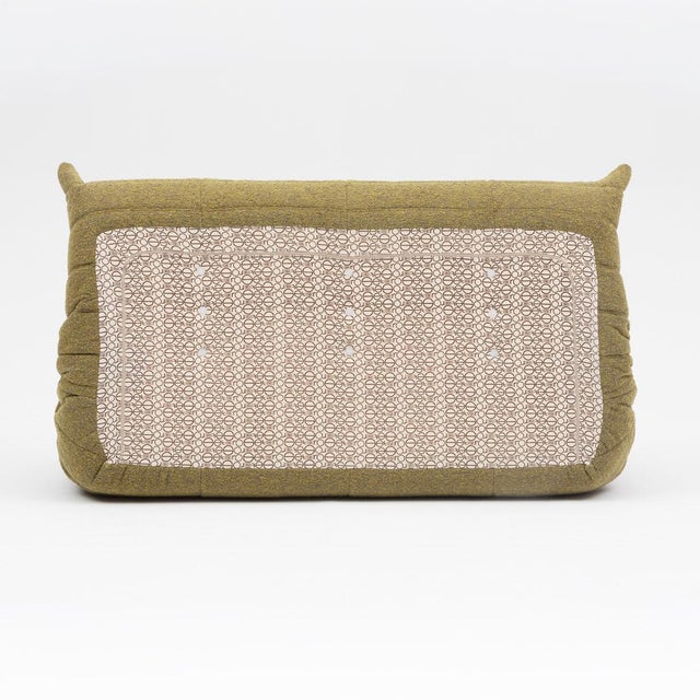 Togo Three-Seater Sofa in Olive Bouclet by Michel Ducaroy for Ligne Roset For Sale - Image 10 of 17