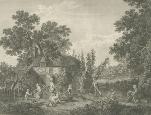 Vivares, Illustration of Hop Pickers, 1760, Print