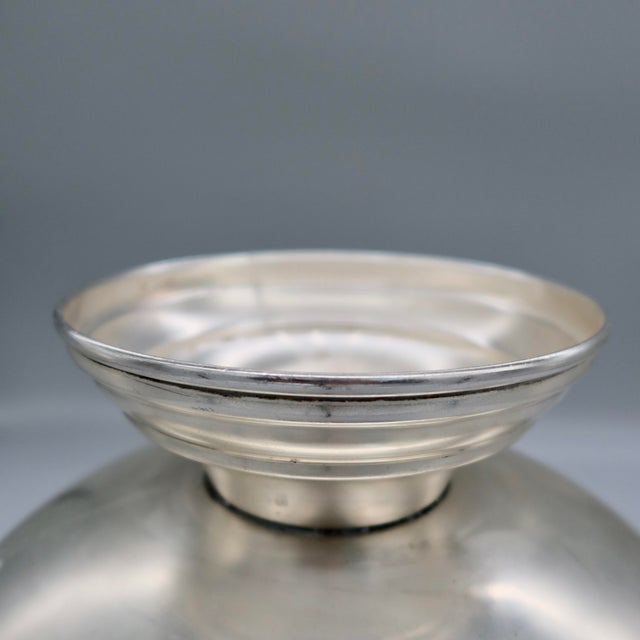 Mid 20th Century Vintage Silverplate Champagne Bath / Punch Bowl — Footed/Pedestal Shape With Ring Handles For Sale - Image 5 of 7