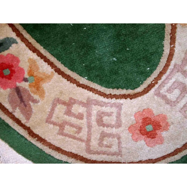 Art Deco 1930s Handmade Vintage Art Deco Chinese Rug 2.6' X 5.2' For Sale - Image 3 of 10