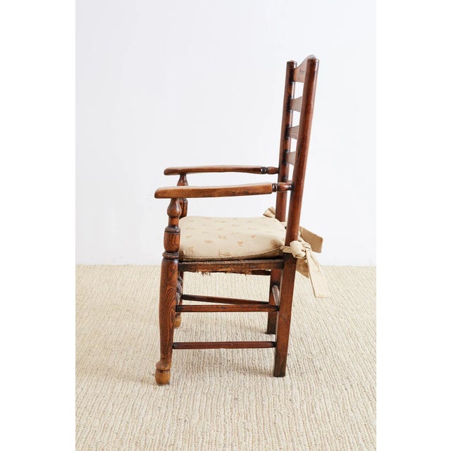 Wood 19th Century English Ladder Back Chair For Sale - Image 7 of 13