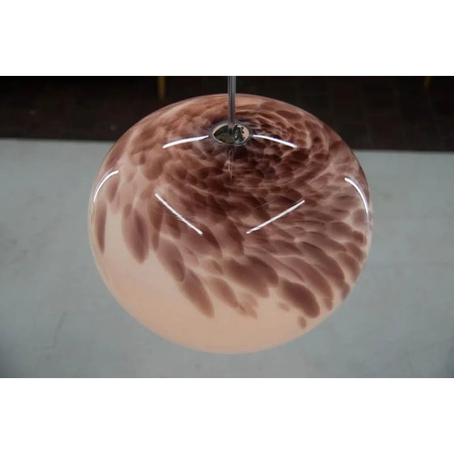Glass Art Glass Pendant Lamp, Czechoslovakia, 1970s For Sale - Image 7 of 11