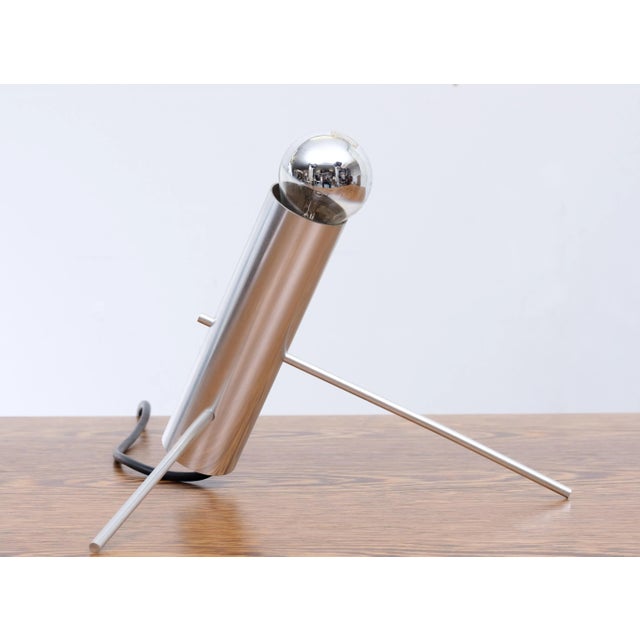 Silver Dutch Cricket Table Lamp by Otto Wash for Raak For Sale - Image 8 of 9