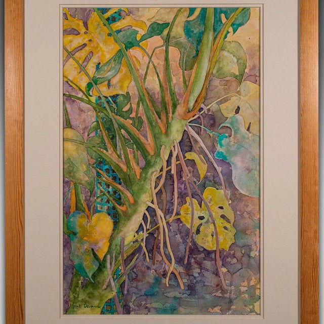 1990's Vintage Watercolour Painting For Sale - Image 4 of 8