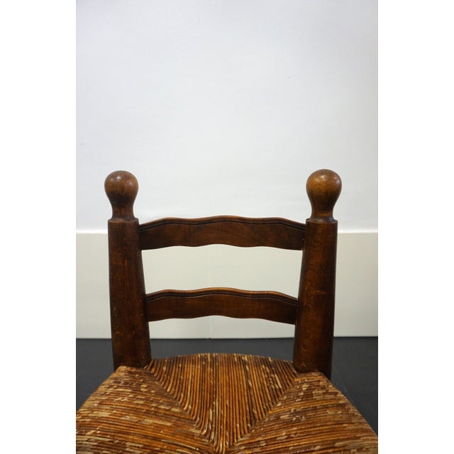 Low Fireplace Chair in French Wood, 1930s For Sale - Image 6 of 8