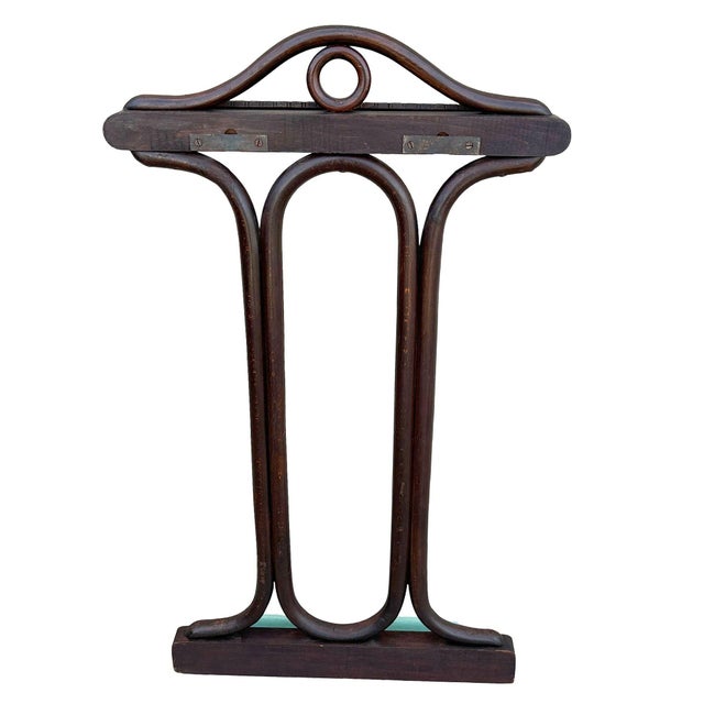 1910s Edwardian Era English Bentwood & Iron Pool Billiards Cue Holder by Egberts For Sale - Image 4 of 6