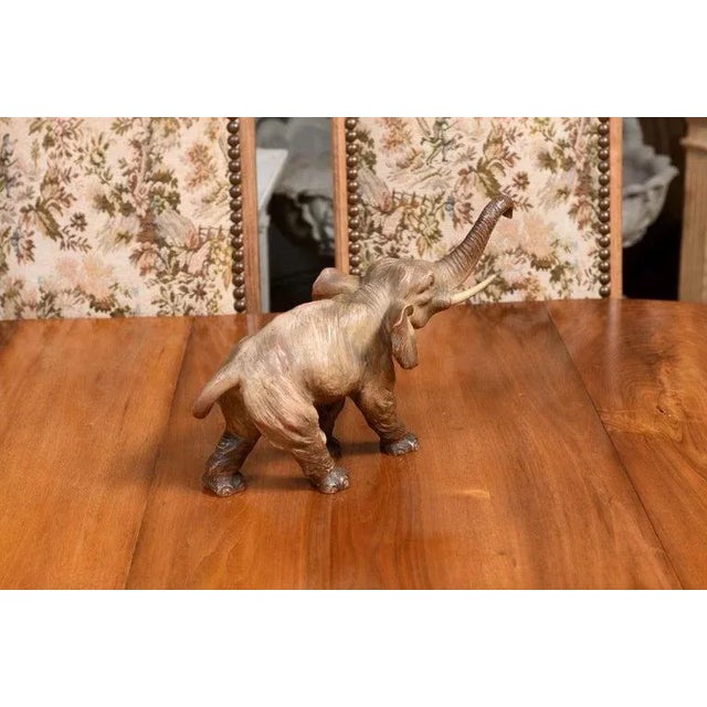 Ceramic 19th Century French Terracotta Sculpture Depicting a Walking Asian Elephant For Sale - Image 7 of 12