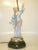 Ceramic 1900s Table Lamp Gilded Dresden Porcelain Figurine Masquerade Ball Renaissance For Sale - Image 7 of 17