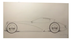 André Ferrand, Grand Coupé 1, 1998, Pencil & Ink