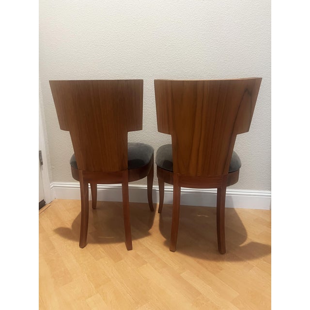 Wood Unique Style Side Chairs- Pair For Sale - Image 7 of 9