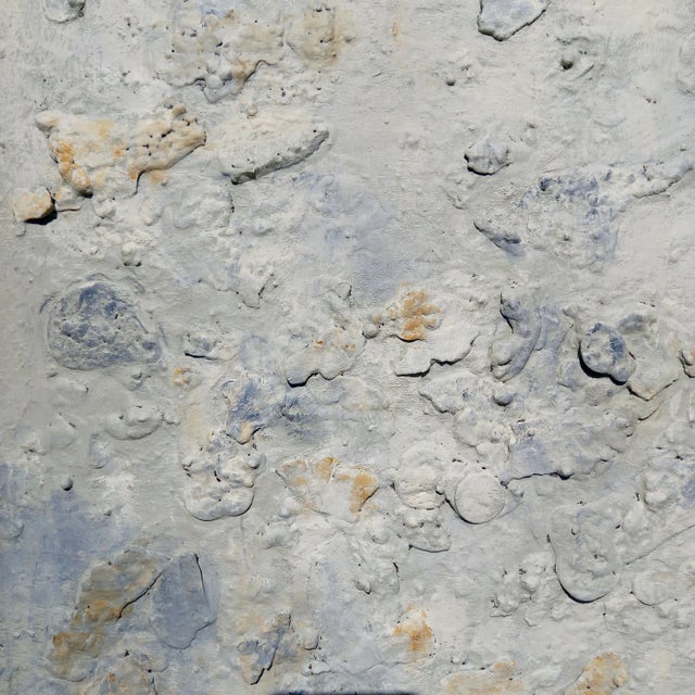 24" X 28" - 'California Summer Morning' - Natural Palette Abstract Minimalist Relief Seascape / Seaside / Marine Oil Painting by Diane Grant For Sale - Image 9 of 9