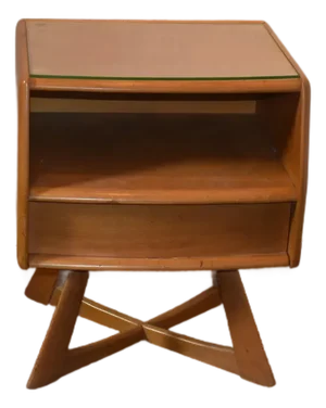 1950s Heywood-Wakefield “Sculptura” Mid-Century Modern Nightstand / End Table