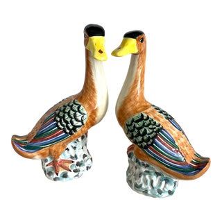 Large Vintage Mottahedeh Peking Ducks - a Pair For Sale