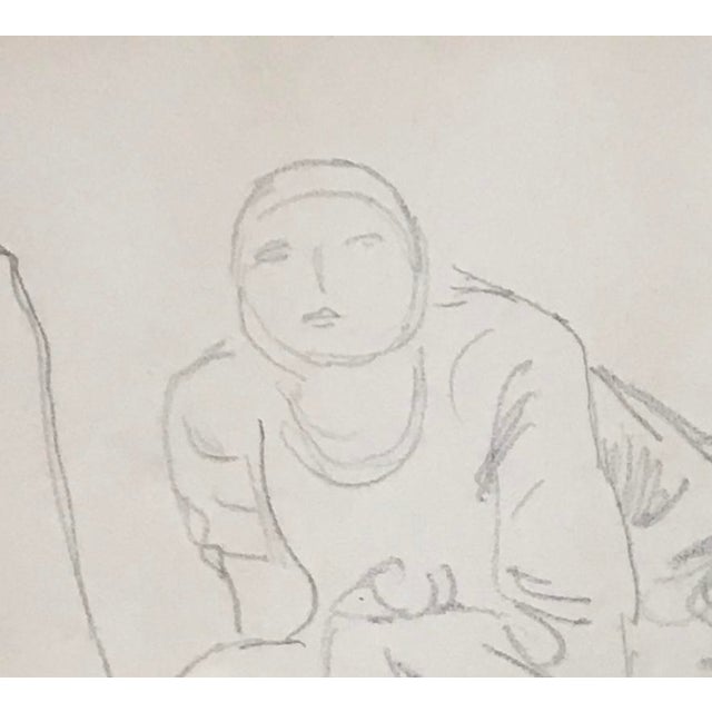 Maurice Barraud, Jeune femme à moitié allongée, 1921, Pencil on Paper, Framed For Sale - Image 5 of 9