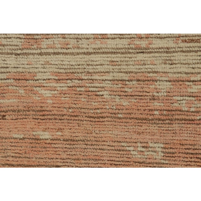 Rug & Kilim Rug & Kilim’s Moroccan Style Rug With Beige Brown and Pink Geometric Patterns For Sale - Image 4 of 6