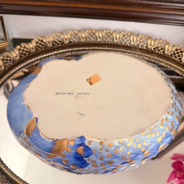 Blue Vintage Italian Blue & Gold Duck Tureen by Meiselman Imports For Sale - Image 8 of 8