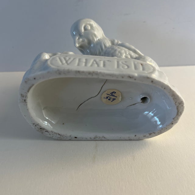 White Antique English Bird and Frog Match Striker For Sale - Image 8 of 8