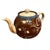 English Vintage Arthur Wood Hand-Painted Brown Floral Teapot, Made in England For Sale - Image 3 of 6