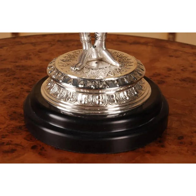 20th Century Empire Bronze Figur Formed Candleholder For Sale - Image 9 of 11