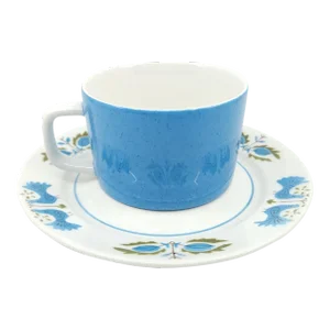 Vintage Mikasa Blue Bird Mediterrania China Cup and Saucer Set- 2 Pieces