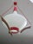 Magnificent pendant lamp in the style of Svend Aage Holm Sorensen. Denmark, 1960s. Red lacquered metal frame. Bentwood and...