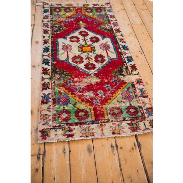 Red Vintage Oushak Rug Runner - 2'6" x 5'2" For Sale - Image 8 of 9