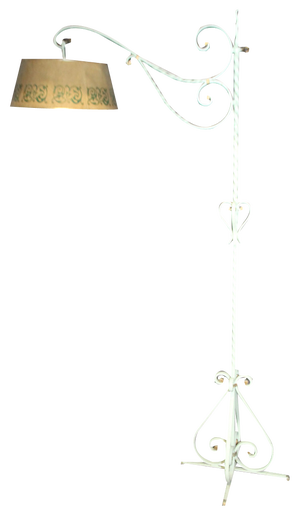 Wrought Iron Floor Lamp attributed to Gilbert Poillerat, France, 1950s