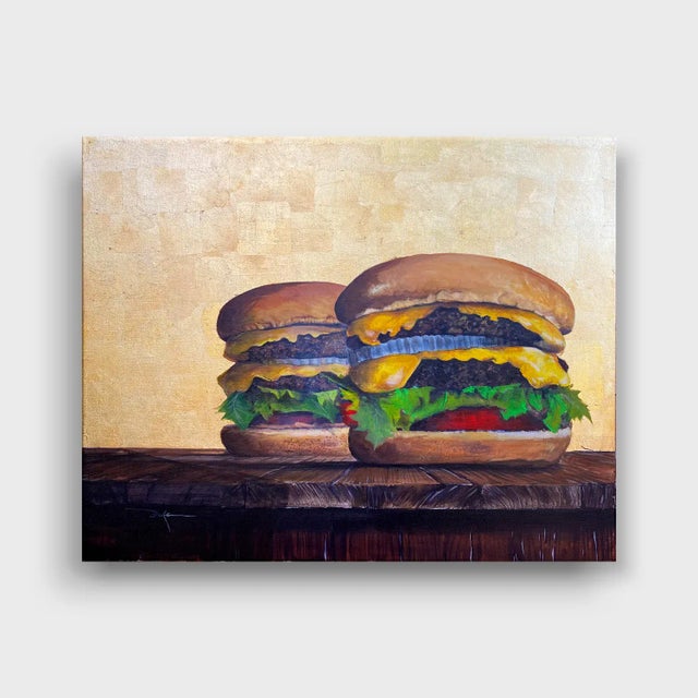 This is a one of a kind original acrylic and gold leaf still life painting by San Diego artist, Duke Windsor. This...