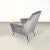 Metal Italian Modern Armchair in Light Gray Velvet with Black Metal Legs, 1960s For Sale - Image 7 of 10