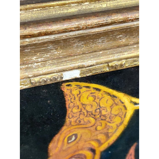 Framed Signed Painting on Velvet of a Bali Woman For Sale - Image 12 of 14