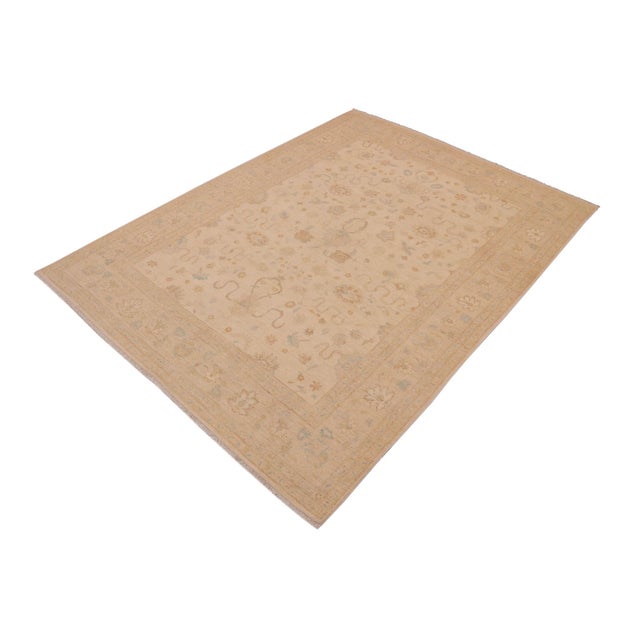 Boho Chic Boho Chic Ziegler Tan Beige Hand-Knotted Wool Rug - 9'1'' X 11'5'' For Sale - Image 3 of 8