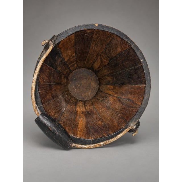 English Vintage English Fishmonger’s Bucket With Painted Decoration For Sale - Image 3 of 7