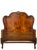An elegant antique French Louis XV style twin bed crafted in beautifully figured flame mahogany with graceful serpentine...